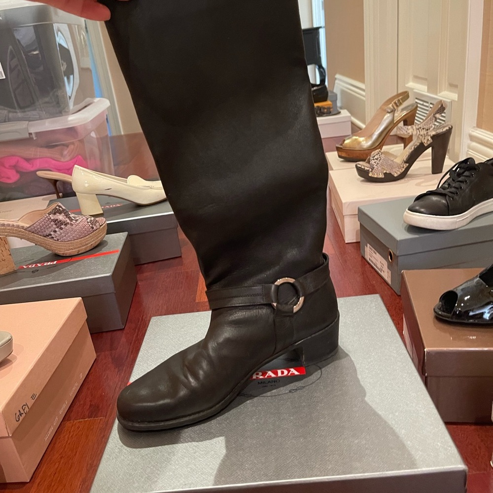 Prada knee high boot